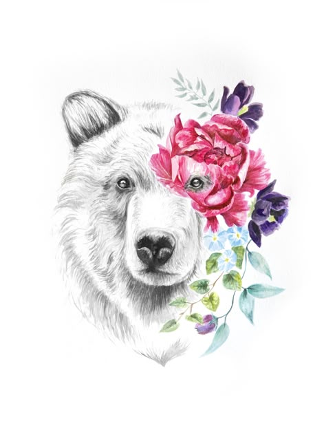 Mamma Bear, Bear Tattoo Designs, Tier Tattoo, Kunst Tattoos, Bear Tattoos, Bear Tattoo, Bear Art, Mama Bear, A Drawing