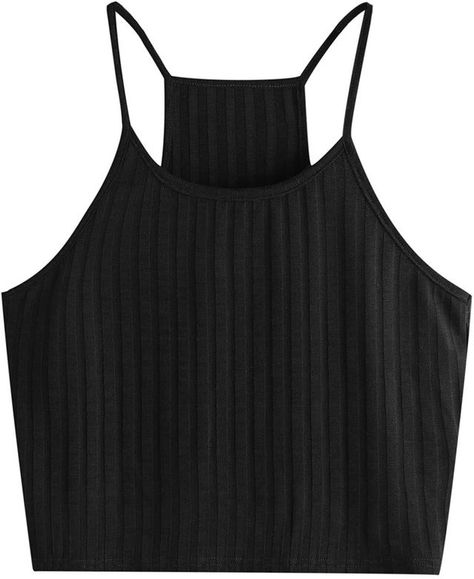 My Friend Has Never Bought Clothes on Amazon—I Told Her to Buy These 5 Pieces Black Spaghetti Strap Top, Tops Stylish, Womens Tank Tops, Stylish Tank Tops, Date Outfit Summer, Black Spaghetti Strap, Date Outfit Casual, Wear Crop Top, Black Camisole