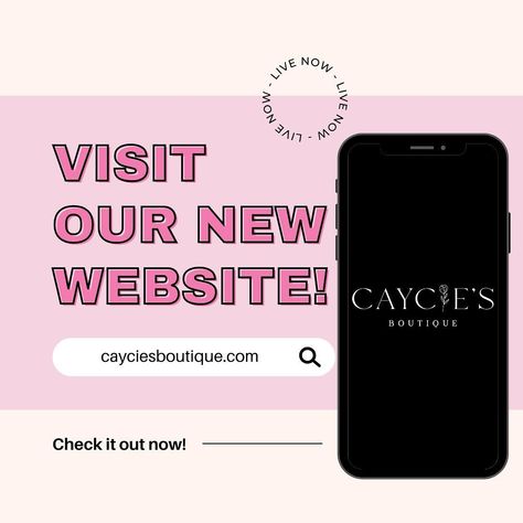 Our New Website Is Now LIVE!!! We are thrilled to announce the launch of our brand-new website! Explore the latest updates, products, and features we’ve added just for you. If you encounter any issues or have e any questions, please don’t hesitate to reach out to us. We’re here to help! Call or Text: 678-340-5085 2015 Sharpsburg McCollum Rd Suite 102 Newnan GA 30265 Newnan Ga, Latest Updates, Product Launch, Brand New, Boutique, Instagram