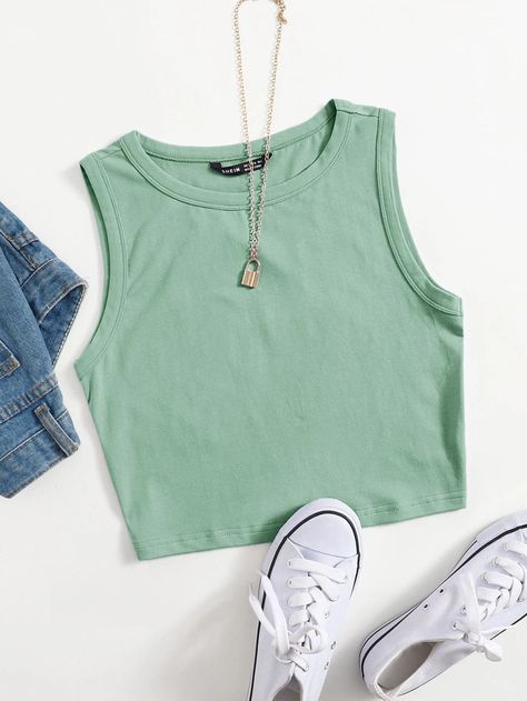 Cute Preppy Outfits, Women Tank Tops, Cute Crop Tops, Cute Comfy Outfits, Simple Trendy Outfits, Really Cute Outfits, Cute Simple Outfits, Teen Fashion Outfits, Comfy Outfits