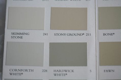 Farrow and Ball Stony ground 211 Farrow And Ball Stoney Ground, Stoney Ground Farrow And Ball, Cornforth White Farrow And Ball, Hardwick White, Fireplace Paint, Kate Davies Designs, Paint Pallets, Beige Wall Colors, Kate Davies