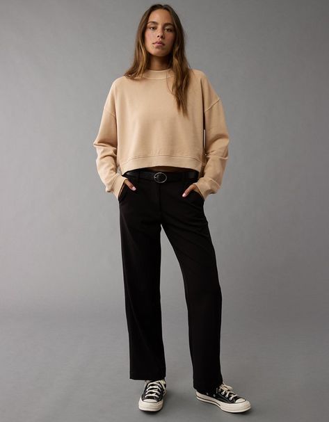 I'm sharing the love with you! Check out the cool stuff I just found at AEO: https://www.ae.com/us/en/p/0453_2393_203 Oversized Crew Neck Sweatshirt Outfit, Cropped Crewneck Outfit, Crew Neck Sweatshirt Outfit, Sweatshirt Outfit Women, Cropped Crew Neck Sweatshirt, Crewneck Sweatshirt Outfit, Outfits Professional, Crewneck Outfit, Crop Crewneck