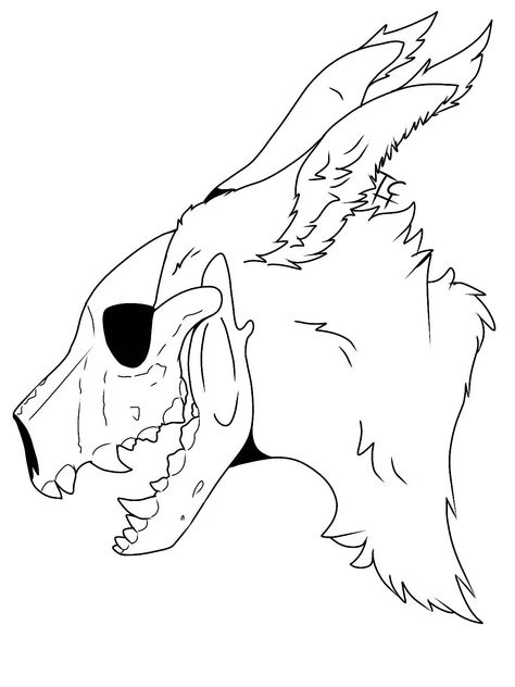 Dog Base Drawing, Dog Skull Reference, Skulldog Base, Skull Dog Base, Dog Base, Animal Headdress, Dog Oc, Skeleton Mask, Skull Dog