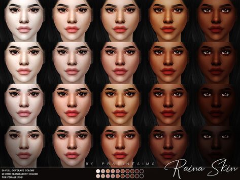 sims 4 cc // custom content skin tones // Pralinesims' Raina Skin (Female) Sims 4 Skintones, Ts4 Tattoos, Sims Design, Sims 4 Toddler Clothes, Female Sims, White Skin Tone, Sims 4 Traits, The Sims 4 Skin, Sims 4 Cc Kids Clothing