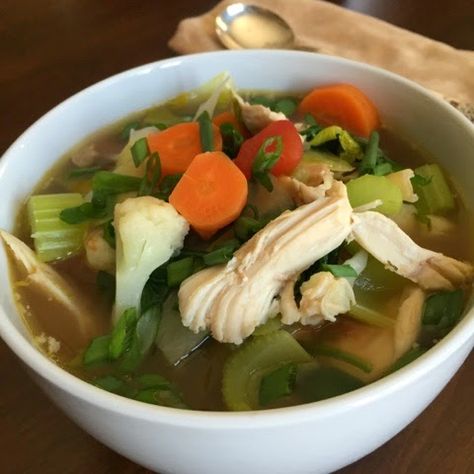 Gut Healing Soup, 17 Day Diet Cycle 1, Chicken And Vegetable Soup, 17 Day Diet Recipes, Stomach Virus, Healing Soup, Diet Soup, Homemade Bone Broth, 17 Day Diet