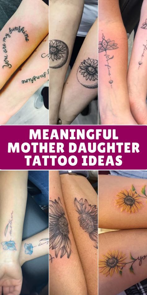 Spiritual Mother Daughter Tattoos, Mother Daughter Tattoos Western, Love You To The Moon And Back Tattoo Mother Daughters, Mom Of Five Tattoo, Mother Daughter Birth Flower Tattoos, Stronger Together Tattoo, Mum Daughter Tattoo, Daughter Name Tattoos For Mom, Tattoo Ideas For Moms With Daughters