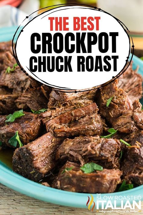 Easy Beef Slow Cooker Recipes, How To Cook Chuck Roast In Crock Pot, Beef Chuck Pot Roast Recipes Crockpot, Chuck Roast Recipes Stove, Beef Pot Roast Crock Pot, Beef Roast Crockpot Recipes, Crockpot Chuck Roast, Chuck Pot Roast, Chuck Roast Crock Pot Recipes