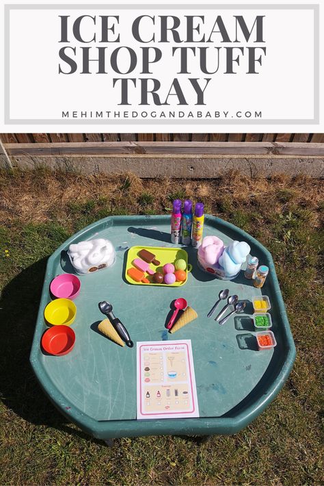 Educational Tuff Tray Ideas, Summer Tuff Tray Ideas Preschool, Diy Tuff Tray Stand, Cheap Tuff Tray Ideas, Garden Tuff Tray Ideas, Summer Nursery Activities, Eyfs Summer Activities, Ice Cream Tuff Tray Ideas, Summer Tuff Tray Ideas Eyfs