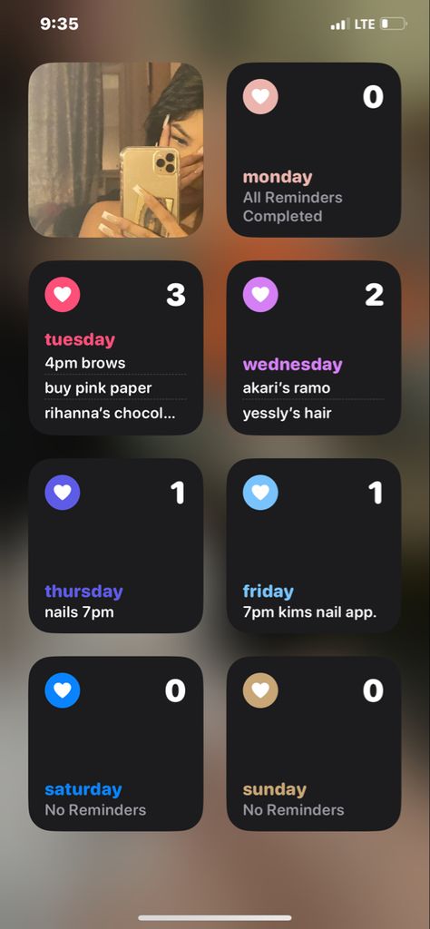 What’s On My Iphone￼, Aesthetic Notes App Iphone, Lockscreen Ios Ideas, Sleep Homescreen, Reminders App Aesthetic, Reminder Iphone Widget, Apple Reminders Aesthetic, Iphone Layout Cute, Notes App Organization