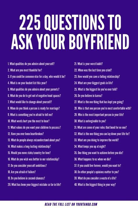 200+ questions to ask your boyfriend Get To Know Each Other Questions, Relationship Questions To Ask Each Other, Questions To Ask Each Other, Boyfriend Questions, 2023 Dump, Deep Conversation Topics, Overcoming Jealousy, Questions To Get To Know Someone, Deep Questions To Ask