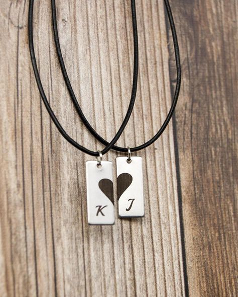 Couples Necklace Set Couples Jewelry Wedding Gift Heart Couples Gift Boyfriend Girlfriend Jewelry Ne Boyfriend And Girlfriend Jewelry, Relationship Jewelry Matching Couples, Couple Necklaces Boyfriends, Boyfriend And Girlfriend Necklaces, Relationship Necklaces Couple Jewelry, Cute Couple Jewelry, Couples Jewelry Necklaces, Cute Necklaces For Girlfriend, Boyfriend Girlfriend Necklaces