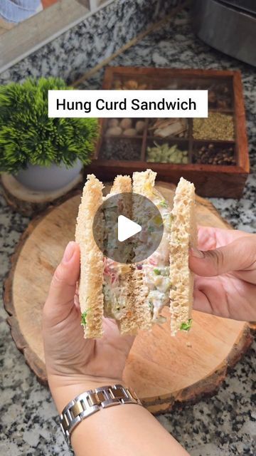 Kanak Gurnani on Instagram: "Hung Curd Sandwich 
Healthy Breakfast Option

Ingredients 
Curd 1 Cup
Vegetable 2 Cups
Green Chilli 
Salt to taste 
Black Pepper 1tsp
Oregano 1tsp
Chilli Flakes 1tsp
Fresh Coriander Leaves 
Steps
➡️ Take a cloth or strainer and add Curd to make it thick. Keep for 10 mins.
➡️ Transfer all the vegetables , Hung Curd , spices and mix it well.
➡️ Use bread of your choice and make yummy sandwiches.

Love ❤️ #kanak_gurnani 

#sandwiches #coldsandwich #breakfastideas #lunchideas #dinnerideas #healthyrecipes #dietfood #healthierchoices #hungcurd #hungcurdsandwich #tasty #delicious #hyderabadfoodblogger #hyderabadblogger #recipereels #vegetarianrecipes #highprotein" Hung Curd Sandwich, Fat Free Snacks, Sandwich Healthy, Yummy Sandwiches, Cold Sandwiches, Sandwich Spread, Veggie Sandwich, Healthy Sandwiches, Tea Time Snacks