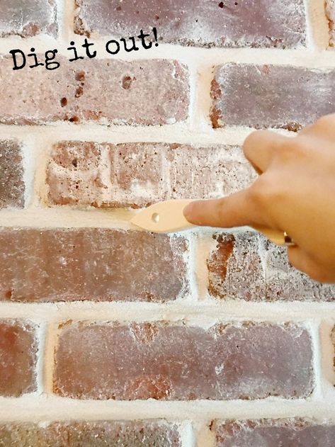 Fake Brick Wall, Diy Faux Brick Wall, Diy Brick Wall, Brick Bathroom, Brick Wall Decor, Fake Brick, Brick Wall Paneling, Brick Accent Wall, Painting Front Porch