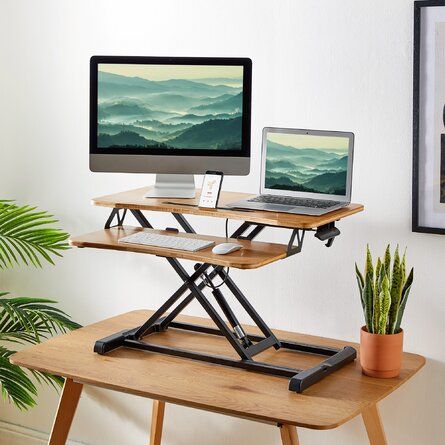 Desk Riser, Standing Desk Converter, Monitor Riser, Computer Workstation, Dual Monitor, Adjustable Height Standing Desk, Stand Up Desk, Desk Height, Sit To Stand