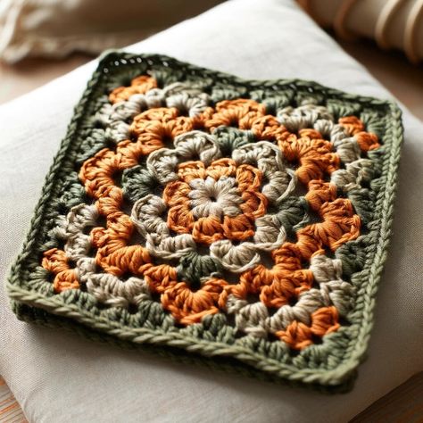 Unique Granny Squares, Easy Granny Square Crochet, Granny Square Flowers, Granny Square Pouch, Simple Granny Square, Granny Square Flower, Crochet Blanket Scarf, Easy Granny Square, Crochet Flower Squares