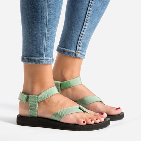 Teva® Official | Women's Original Sandal | Free Shipping at Teva.com Teva Original Sandal, Comfy Flip Flops, Cool Sandals, Sandal For Women, Chaco Sandals, Toe Ring Sandals, Chacos Sandals, Teva Sandals, Green Sandals