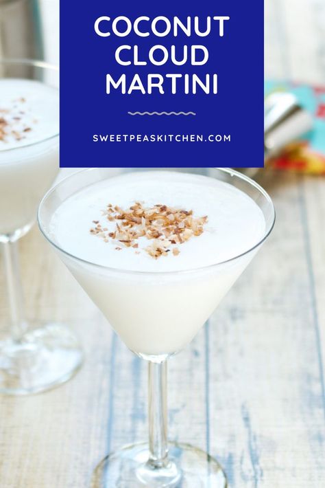 Cream Of Coconut Cocktail Recipes, Coconut Martini Recipe Vodka, Coconut Rum Martini, Cocktails With Coconut Cream, Easy Fancy Cocktails, White Cocktails Recipes, Coconut Cream Cocktail, Cream Of Coconut Cocktails, Creamy Martini Recipes