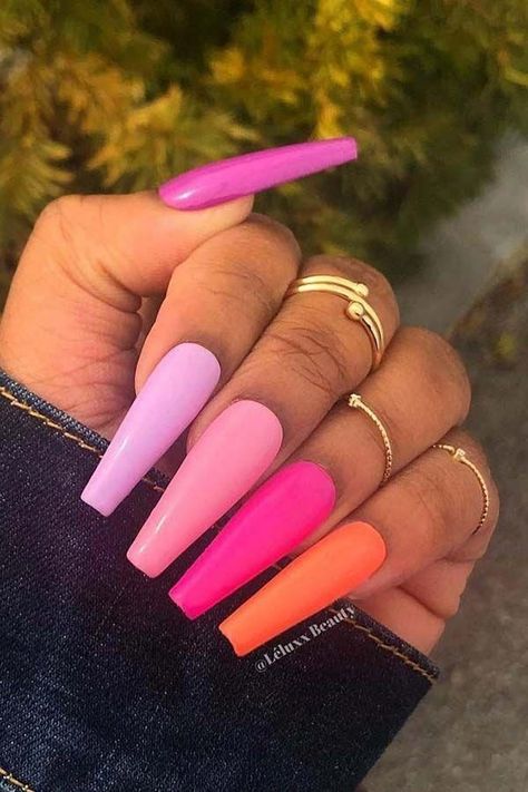 Summa Nails, Doll Nails, Colorful Nail Art, Pedicure Designs, Classic Nails, Ballerina Nails, Colorful Nail Designs, Summer Acrylic Nails, Neon Nails