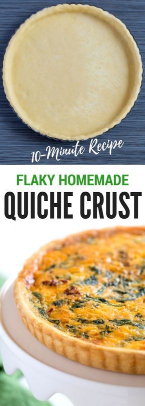 Easy Quiche Crust, Quiche Crust Recipe, Quiche Pie Crust, Quiche Crust, Homemade Quiche, Quiche Muffins, Keto Quiche, Pie Crust From Scratch, Easy Quiche