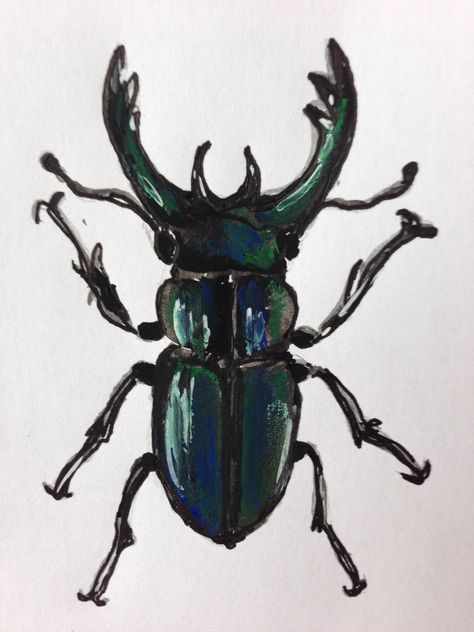 Beetle drawing Beetle Drawing, Snake Drawing, Stag Beetle, Paper Bead Jewelry, Drawing Tutorial Easy, Drawing For Kids, Drawing Tutorial, Easy Drawings, Insects