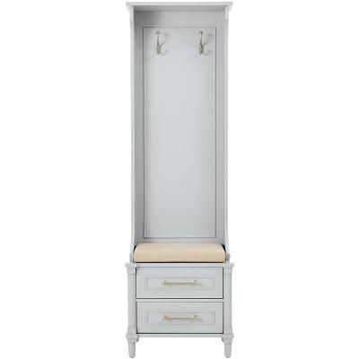 Aberdeen Dove Grey Hall Tree Narrow Hall Tree Ideas, Small Entryway Shoe Storage, Narrow Hall Tree, Corner Hall Tree, White Hall Tree, Hall Tree With Storage, Coat Rack With Storage, Hall Trees, Small Hall