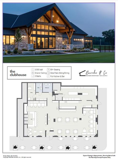 Building a Golf Course, Ski Resort, Gated Community, Fieldhouse, Seniors Complex…? Barndos are an affordable option at any size! We don’t just manage small builds! #barndoandco #barndobuilding #Clubhouse #golfcourse #skiresort #seniorscomplex #gatedcommunity #hockeyarena #fieldhouse #canada Club House Design Clubhouses, Community Clubhouse, Clubhouse Design, Hockey Arena, Diy And Home Improvement, Gated Community, Ski Resort, House Floor Plans, Club House