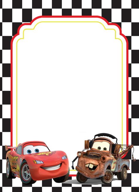 venha se divertir no meu aniversário. Disney Cars Birthday Invitations, Car Birthday Invitations Free, برق بنزين, Cars Invitation, Birthday Banner Template, Disney Frames, Party Frame, Disney Cars Party, Cars Birthday Invitations