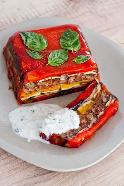 Vegetable Terrine, Terrine Recipe, Vegan Food Recipes, Veggie Dishes, Vegetable Dishes, Vegetarian Dishes, Creative Food, Vegan Food, Veggie Recipes