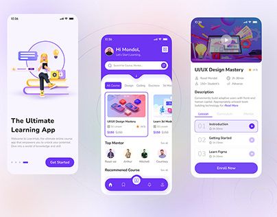 Check out new work on my @Behance profile: "Online course app design" http://be.net/gallery/181148339/Online-course-app-design Mobile App Home Page Design, Home Page Design App, Home Page App Design, E Learning App Ui Design, Home Page Ui Design Mobile App, Learning App Ui Design, App Home Page, Profile Ui Design, Login Design