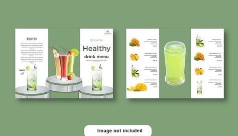 Juice Menu, Ice Cream Poster, Happy New Year Background, Trifold Brochure Design, Smoothie Healthy, Portfolio Presentation, Healthy Drink, Vector Banner, Graphic Design Photoshop