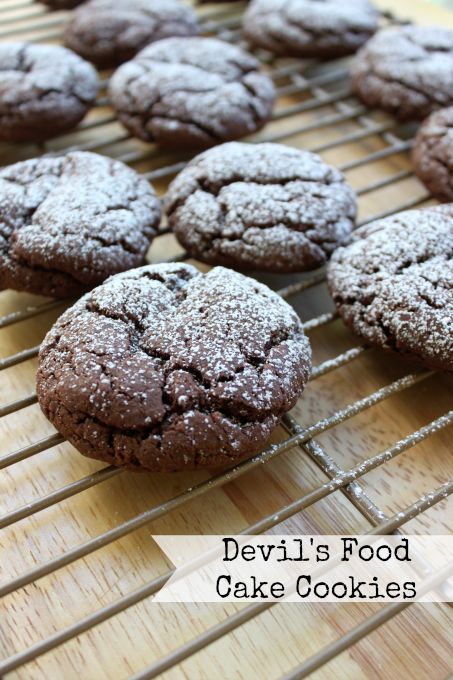 Devil's Food Cookies, Devils Food Box Cake Mix Recipes, Devils Food Cake Cookies Recipe, Devils Food Cake Box Recipes, Devils Food Cake Cookie, Devil Food Cake Cookies, Recipes With Devils Food Cake Mix Boxes, Dunkin Hines Recipes Cake Mixes, Devils Food Cake Cookies