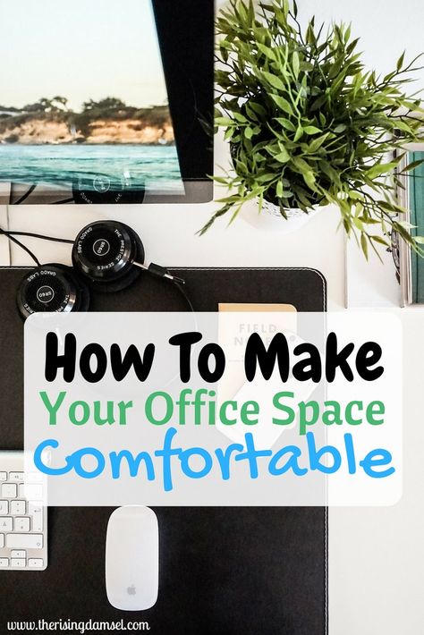 How to make your office space more comfortable. The Rising Damsel #office #comfort #girlboss #homeoffice #decor #diy #work #hr #recruiter Cubicle Decor Ideas, Productive Office, Workspace Ideas, Comfortable Workspace, Cubicle Decor, Career Success, Work From Home Moms, Cubicle, Office Inspiration