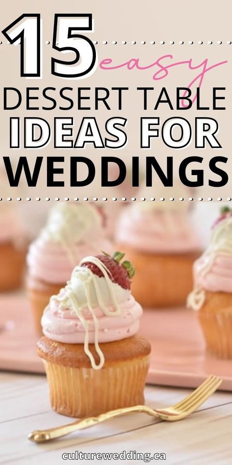 15 Easy Wedding Dessert Tables Worth Setting at your own wedding. Wedding Dessert Table Ideas For Every Theme! Check out my list of Amazing Wedding Dessert Table Ideas (& How to Create Your Own) Cake and dessert bars are certainly having a moment, and for good reason! Not only do they look great in your wedding snaps but they're a guaranteed guest-pleaser too. Easy Wedding Desserts, Easy Dessert Table, Dessert Bar Wedding Reception, Wedding Reception Dessert Table, Fun Wedding Desserts, Diy Wedding Desserts, Wedding Reception Desserts, Rustic Wedding Desserts, Diy Dessert Table