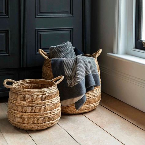 Living room basket decor