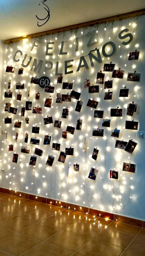 Polaroid Wall For Party, Picture Wall Ideas Birthday Party, Birthday Photowall Ideas, Photo Wall Collage Party, Fancy Party Decor, Party Picture Display Ideas, Farewell Decoration Ideas, Prom Decoration Ideas, Birthday Photo Wall