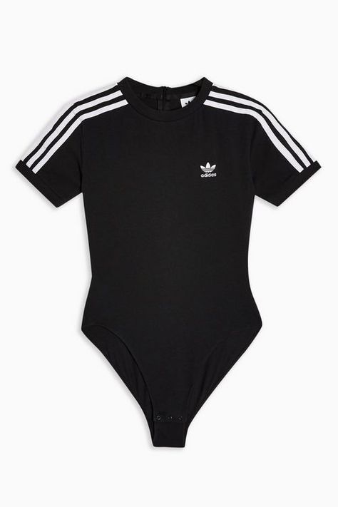 Adidas Bodysuit, Bodysuit Outfit, Body Suit Outfits, Athletic Looks, Striped Bodysuit, Long Sleeve Sequin, Lace Long Sleeve, Sporty Outfits, Cute Skirts