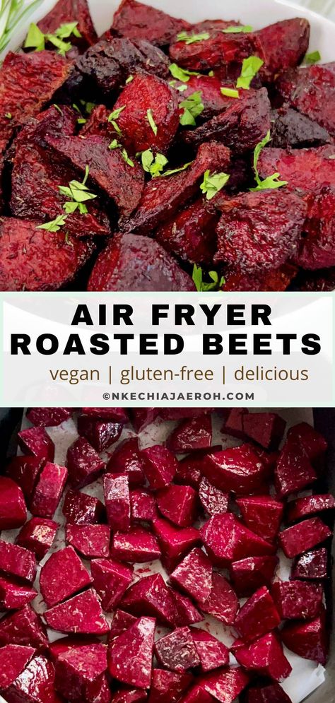 Air Fryer Beets Recipe, Air Fried Beets, Beetroot Airfryer Recipes, Air Fry Beets, Airfryer Beets, Air Fryer Beets Roasted, Best Way To Cook Beets, Air Fryer Beets, Roasted Beets Recipe