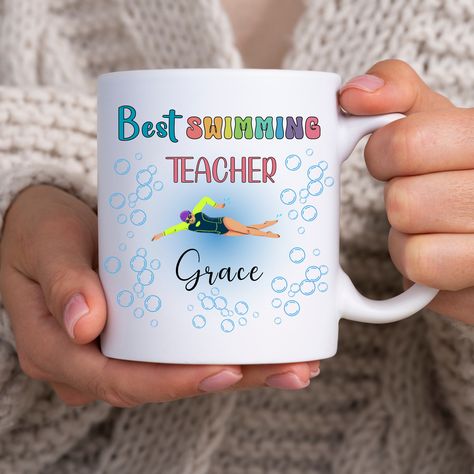 Teacher Appreciation gift, Personalized Swimming Teacher ,Custom Teacher Gift,Best swimming teacher, teacher's gift,Teacher Mug with Name Swimming Teacher, Swimming Coach, School Staff And Teachers Appreciation, Swim Instructor, Teacher Custom, Mug With Name, Custom Teacher Gifts, Swim Coach, Teacher Mug