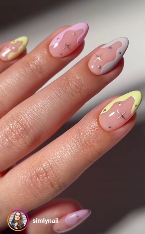 How To Strengthen Nails, Quartz Nails, Nails Design Ideas, Hello Nails, Hippie Nails, Spring Nail Designs, Subtle Nails, Simple Gel Nails, Acrylic Nails Coffin Pink