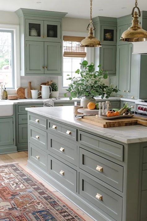 50+ Serene Kitchens with Sage Green Cabinets