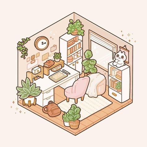 Too Many Plants, 귀여운 음식 그림, Isometric Drawing, Isometric Art, Cute Food Drawings, Isometric Illustration, Holy Moly, Cute Kawaii Drawings, Cute Games