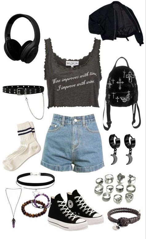 2014 Tumblr Outfits Summer, 1980s Rock Fashion, Soft Grunge Summer Outfits, Emo Outfits Summer, Edgy Summer Outfits Soft Grunge, Lazy Grunge Outfits, Soft Grunge Outfits Summer, 90s Grunge Summer Outfits, Grungy Summer Outfits