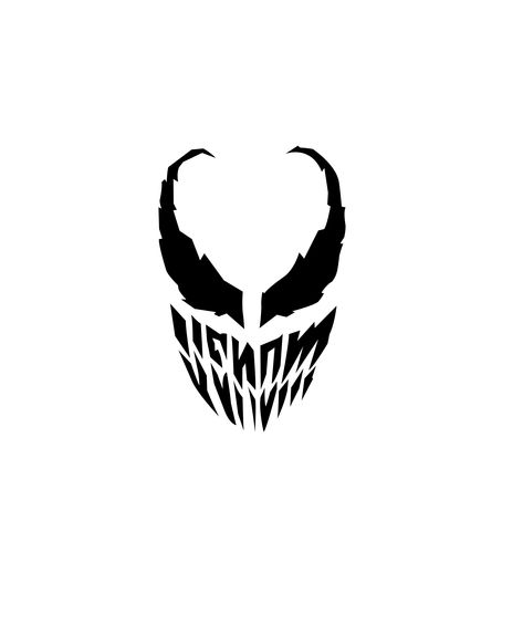 Venom Logo Tattoo, Simple Venom Tattoo, Venom Face Tattoo, Marvel Venom Tattoo, Venom Stencil, Venom Pumpkin Carving, Venom Tattoo Design, Carnage Tattoo, Venom Tattoo Ideas