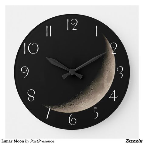 Lunar Moon Large Clock Wooden Clock Ideas, Homemade Clocks, Moon Clock, Clock Ideas, Kitchen Theme, Lunar Moon, Clock Art, Wooden Clock, Large Clock