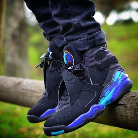 We can't wait until the classic Air Jordan 8 "Aqua" returns later this year.  Showcase your favorite on-feet shots with #jordansdaily and head to JordansDaily.com for more updates. Air Jordan 8 Retro, Air Jordan 8, Basket Style, Jordan Shoes Retro, Shoes Sneakers Jordans, Jordan 8, Fresh Shoes, Nike Air Jordans, Hype Shoes