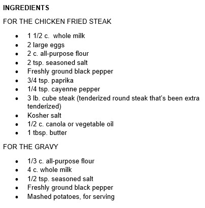 Pioneer Woman Chicken Fried Steak Steak Fingers Recipe Pioneer Woman, Homemade Chicken Fried Steak Gravy, Steak Fingers Pioneer Woman, Chicken Fried Deer Steak, Salberry Steak, Pioneer Woman Chicken Fried Steak, Chicken Fried Steak Recipe Easy, Chicken Fried Steak Pioneer Woman, Easy Country Fried Steak