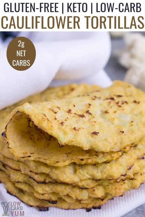 Tortillas Keto, Keto Sandwiches, Cauliflower Tortillas, Riced Cauliflower, Low Fat Low Carb, Low Carb Low Fat Recipes, Taco Shells, Low Carb Muffins, Low Carb Chicken Recipes