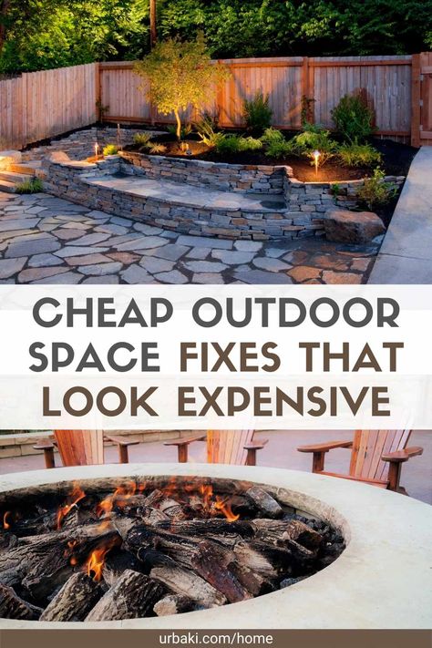 Expensive Backyards, Inexpensive Backyard Ideas, Inexpensive Landscaping, Budget Landscaping, Large Backyard Landscaping, Cheap Landscaping Ideas, Backyard Walkway, Backyard Sanctuary, No Grass Backyard