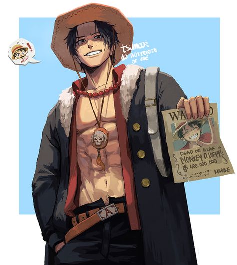 Ace D Portgas Fanart, One Piece Men Fanart, Ace Fanart One Piece, Ace Hat One Piece, One Piece Ace Fanart, Along One Piece, One Piece Inspired Outfits, Ace One Piece Fanart, Portgas D Ace Fanart