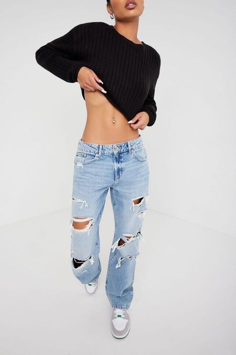 Grunge Academia Outfits, Low Rise Ripped Jeans, Grunge Academia, Bohemian Grunge, Slouchy Jeans, Academia Outfits, All Jeans, Enough Said, Ripped Jean